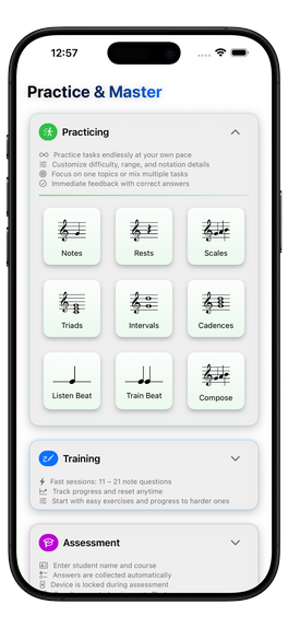 Üben - Noten, Tonleitern & Dreiklänge - Screenshot